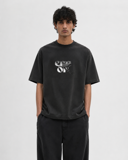 ERROR 30 — Black Graphic Tee | Alphabetic Error