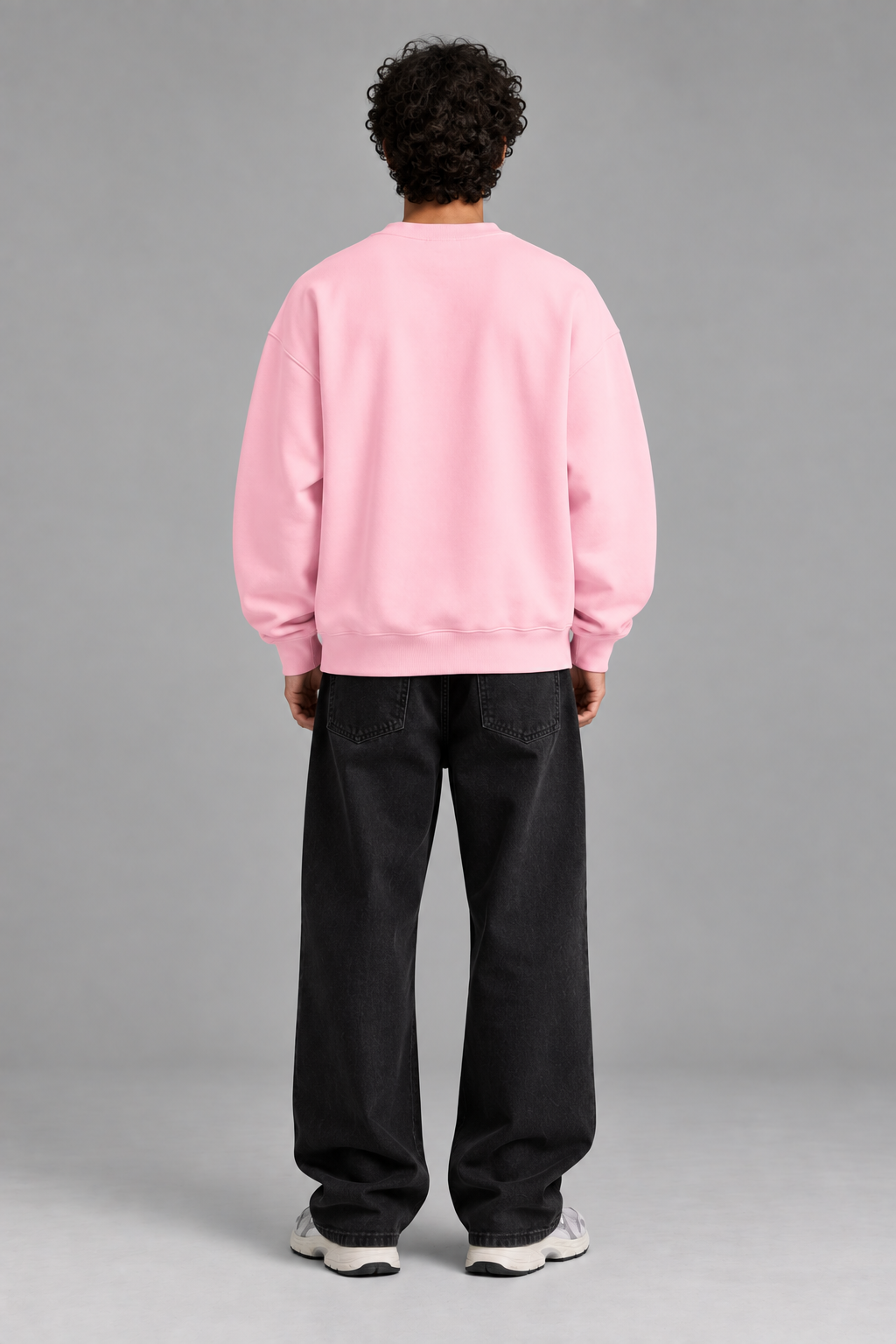 Heavyweight Embroidered Sweatshirt — Baby Pink