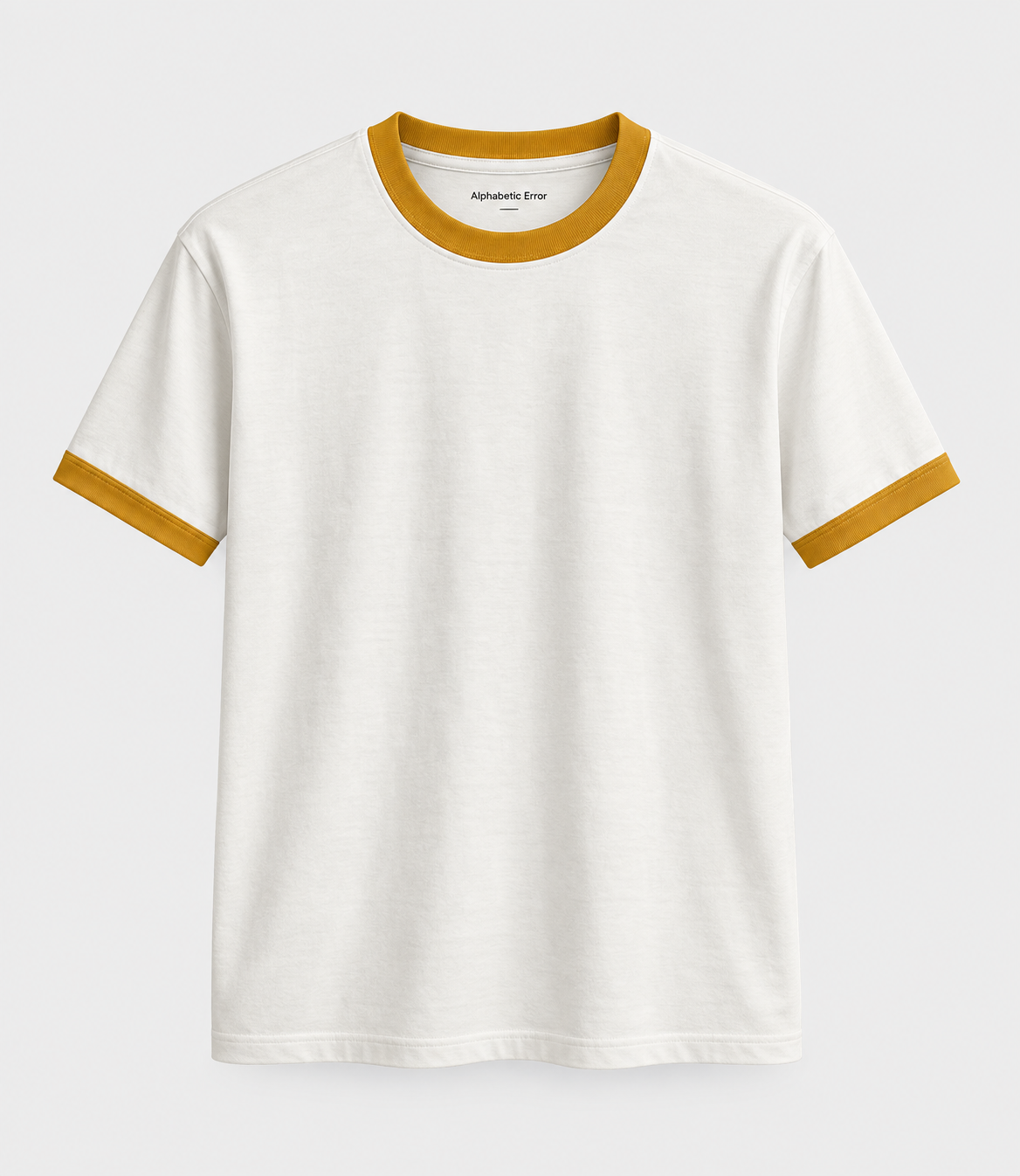 Off-White & Mustard Ringer T-Shirt