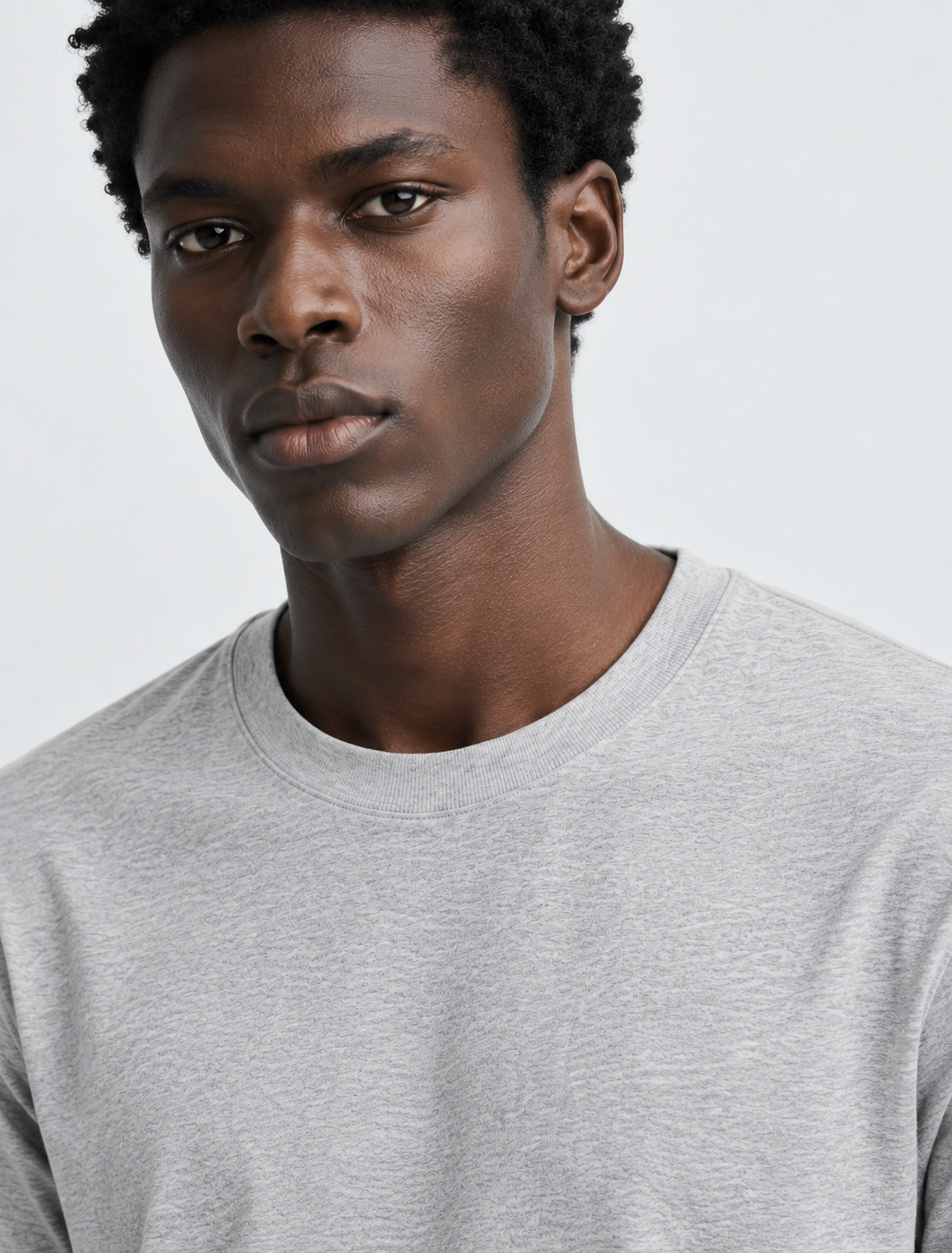 The Essential Tee — Melange Grey