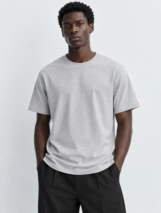 The Essential Tee — Melange Grey