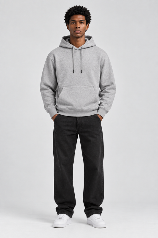 The Essential Hoodie — Melange Grey