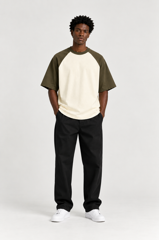 CONTRAST RAGLAN T-SHIRT