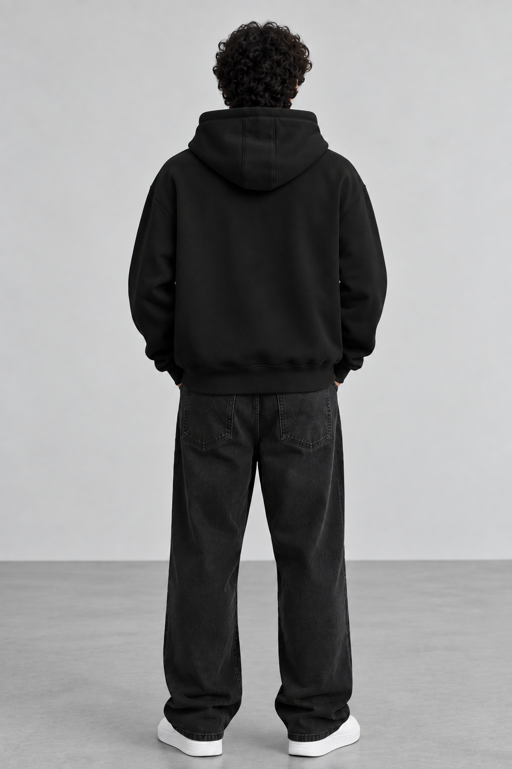 Unisex Heavyweight Zip Hoodie — Black
