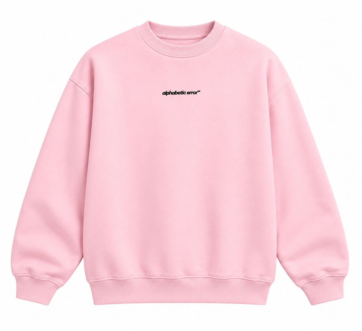 Heavyweight Embroidered Sweatshirt — Baby Pink